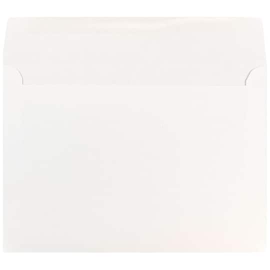JAM Paper 7" x 10" White Booklet Commercial Envelopes, 50ct.